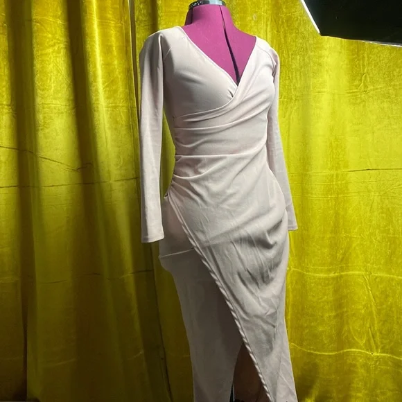 Windsor Dresses | Floor Length Windsor Dress Lavender Asymmetrical Hem Wrap Dress Long Sleeve Prom | Color: Purple | Size: S | Thriftnship's Closet